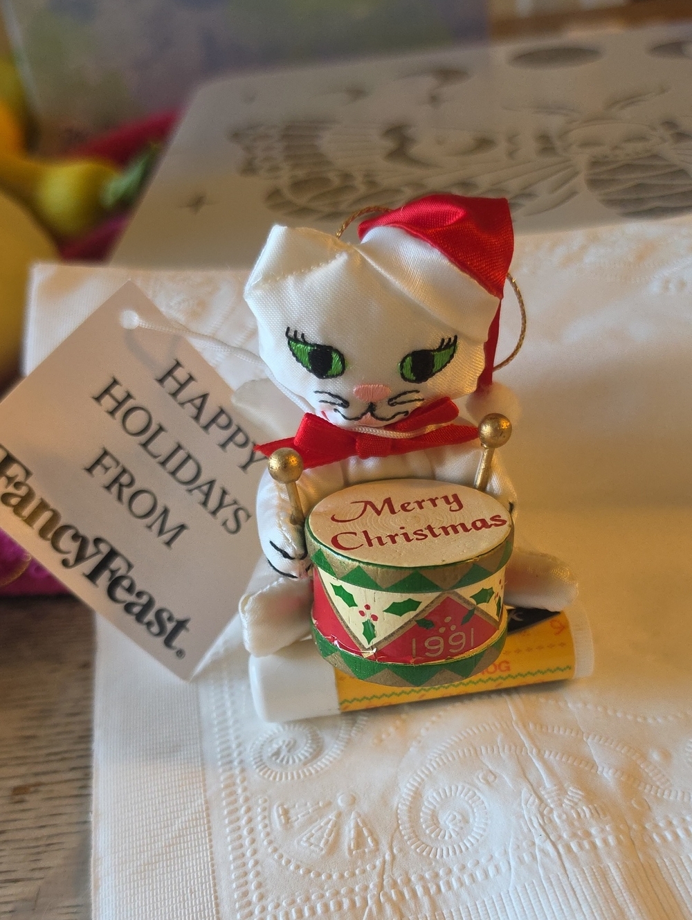 Fancy Feast Cat Christmas Ornament